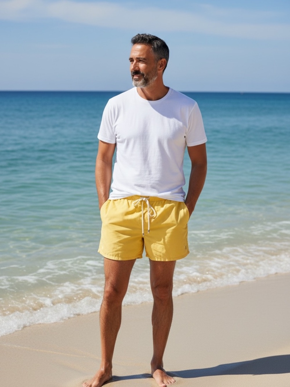 Polo Ralph Lauren 100% Cotton Yellow Drawstring Men's Y2K Preppy Shorts Size XXL